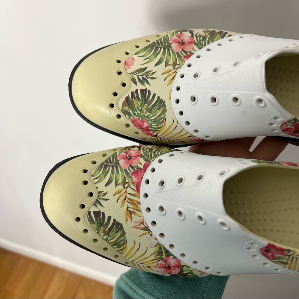 - Biion Spikekess Golf Saddle Shoes Floral Slip On - Picture 4 of 11